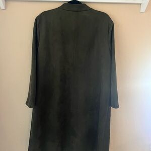 Olive Green Suede Dress